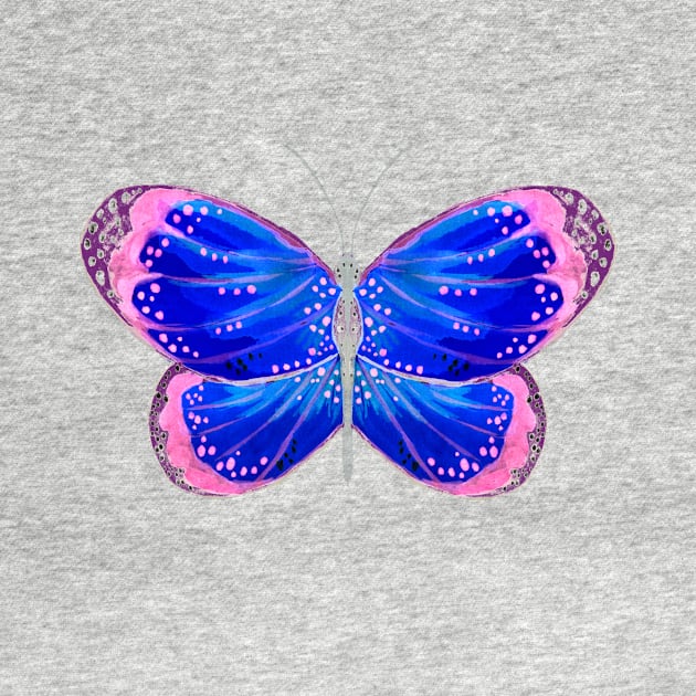 Blue and Pink Butterfly by ZeichenbloQ